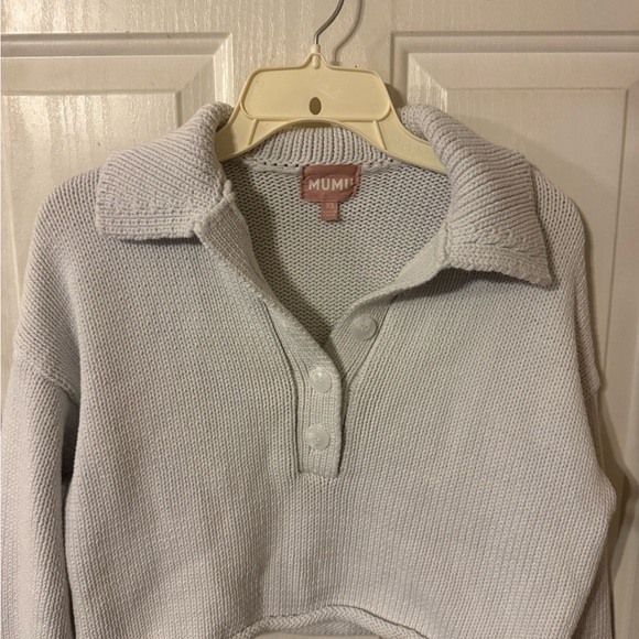 Show Me Your MuMu Light Gray Cropped Sweater - Picture 5 of 5